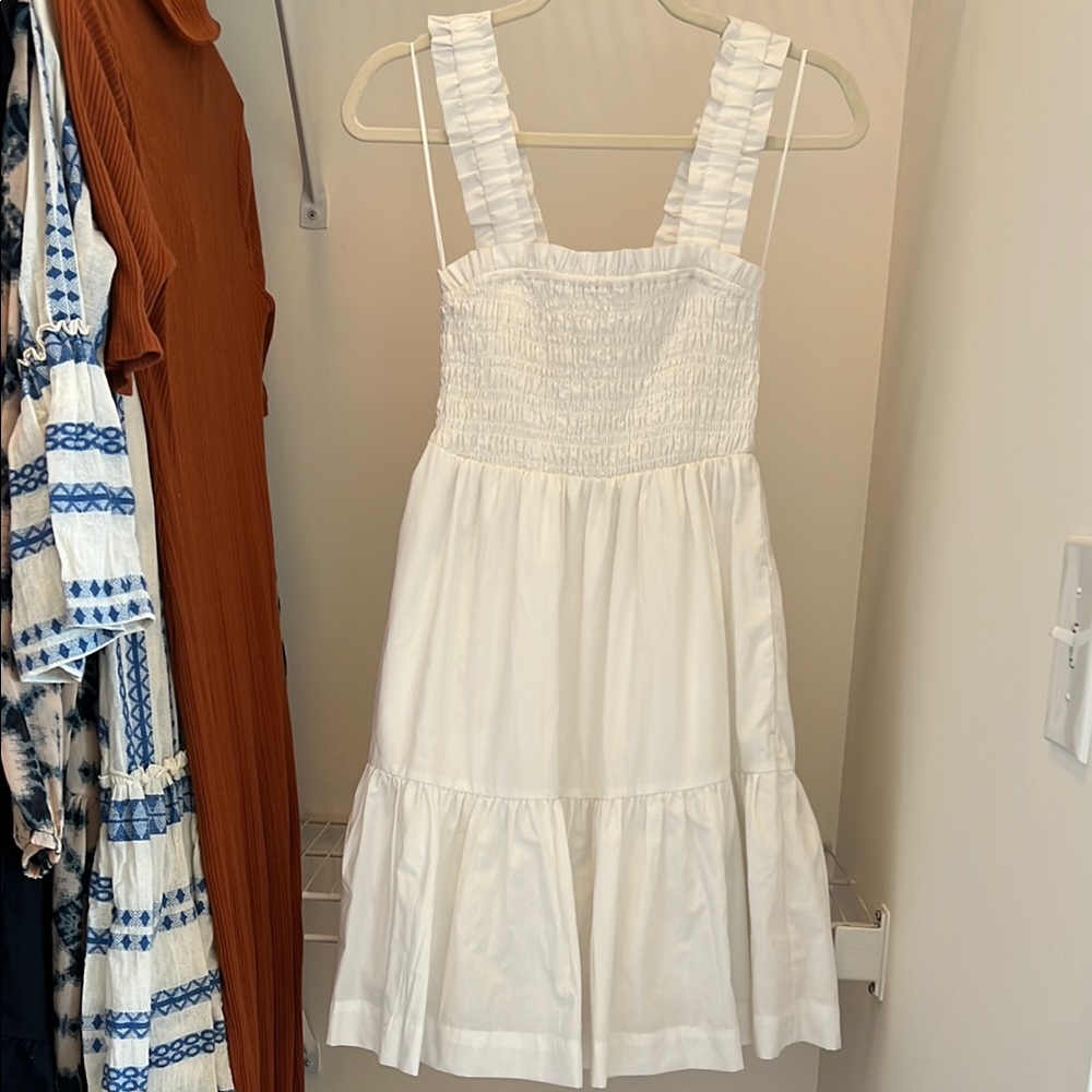 Abercrombie & Fitch White Mini Dress with smoked bodice